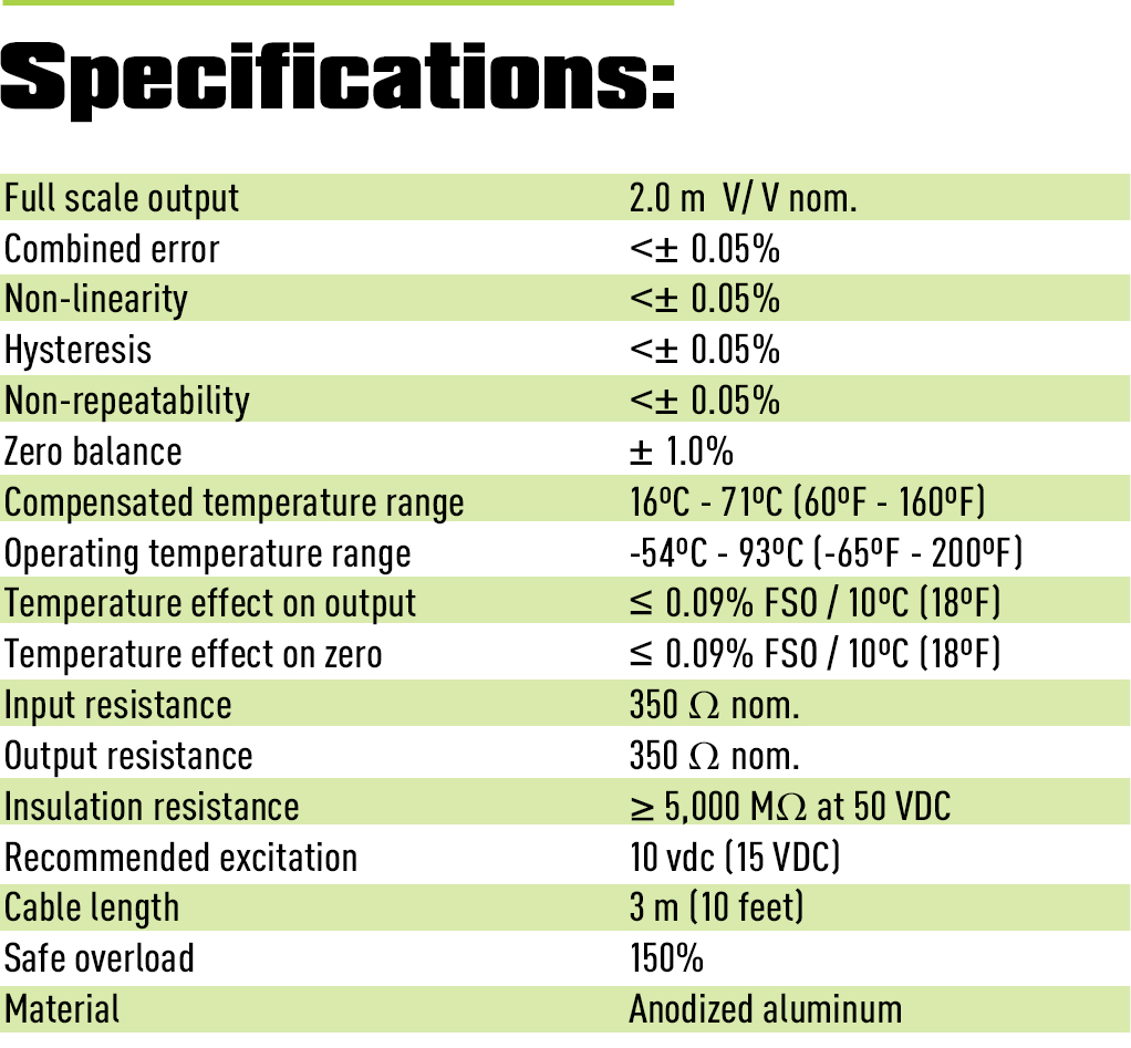 tct1 load cell specifications